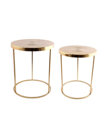 1/2 gueridon martele metal or