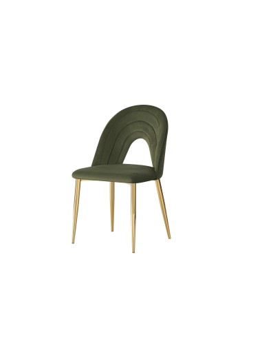 chaise ruth dark grey  pieds or