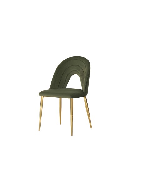 chaise ruth dark grey  pieds or