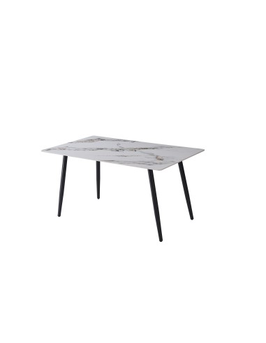 table politano plateau jaune/grey pieds noir