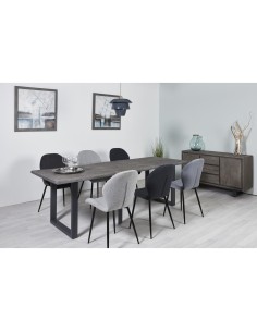taj table de repas plateau bois ondule acacia massif 3.7 cm 240x100x