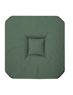 galette 4 rabats 36 x 36 x 3.5 cm coton uni panama kaki