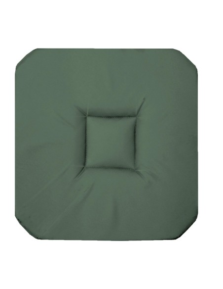 galette 4 rabats 36 x 36 x 3.5 cm coton uni panama kaki