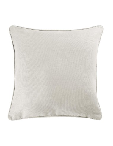 coussin passepoil 60 x 60 cm coton uni panama naturel