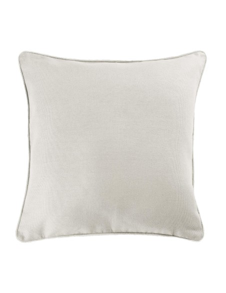 coussin passepoil 60 x 60 cm coton uni panama naturel