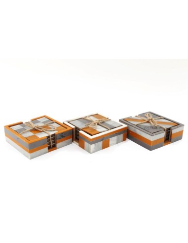 4 dessous de verre en resine 10cm