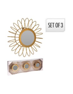 mirroir 26cm dore x3