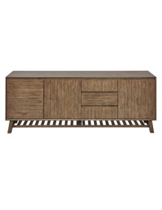 19600bs - bahut 3 portes noemie marron -220x45x81cm