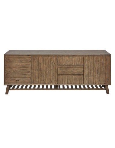 19600bs - bahut 3 portes noemie marron -220x45x81cm