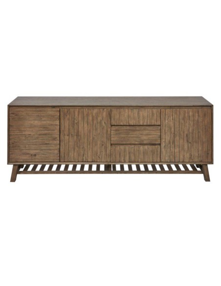 19600bs - bahut 3 portes noemie marron -220x45x81cm