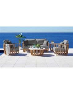 salon woodland coussins anthracite  3pl+2 fauteuil + tb