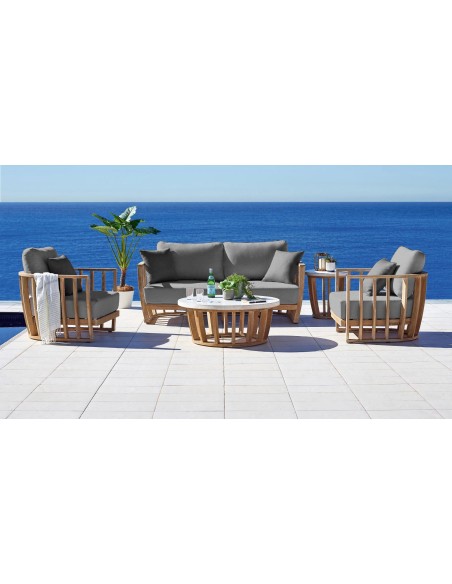 salon woodland coussins anthracite  3pl+2 fauteuil + tb