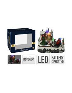 scene de noel avec train led