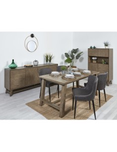 noemi vitrine 4 portes 1 niche acacia 100x45x150