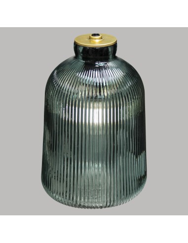 lampe led verre "livio" vert h.27