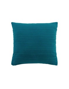 housse de coussin +encart 40 x 40 cm coton tisse lilia bleu