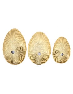 set 3 coquillages or deco murale