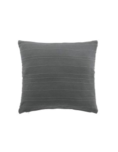 housse de coussin +encart 40 x 40 cm coton tisse lilia anthracite