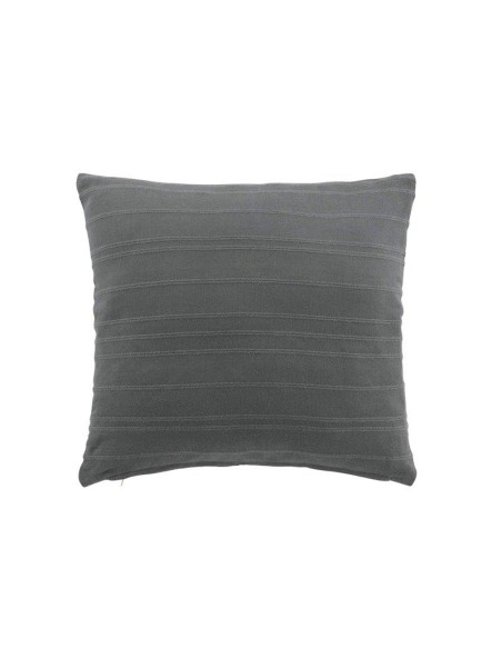 housse de coussin +encart 40 x 40 cm coton tisse lilia anthracite