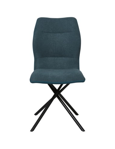 chaise mikado /pieds metal noir assise moutarde