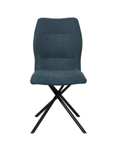 chaise mikado /pieds metal noir assise moutarde