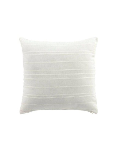 housse de coussin +encart 40 x 40 cm coton tisse lilia creme
