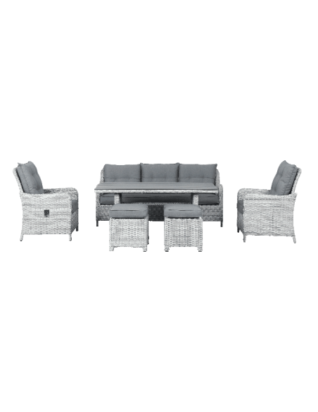 58870+60378+60379+60380-58870 salon avila canape + 2 fauteuils + table+poufs