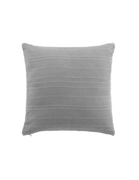 housse de coussin +encart 40 x 40 cm coton tisse lilia gris