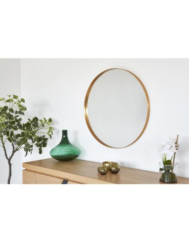 miroir metal rond graz or - d.70cm