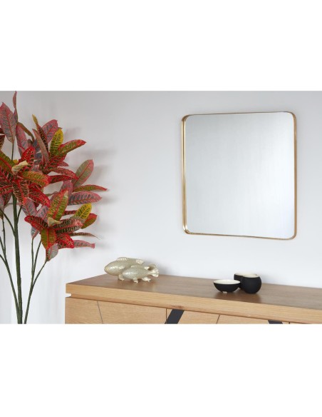 miroir metal coco or  60x60x3.5