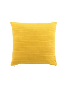 housse de coussin +encart 40 x 40 cm coton tisse lilia jaune