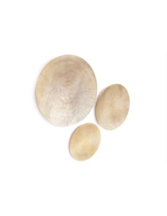 set 3 deco mural metal or martele