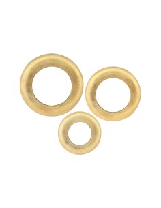 lot 3 miroirs metal or