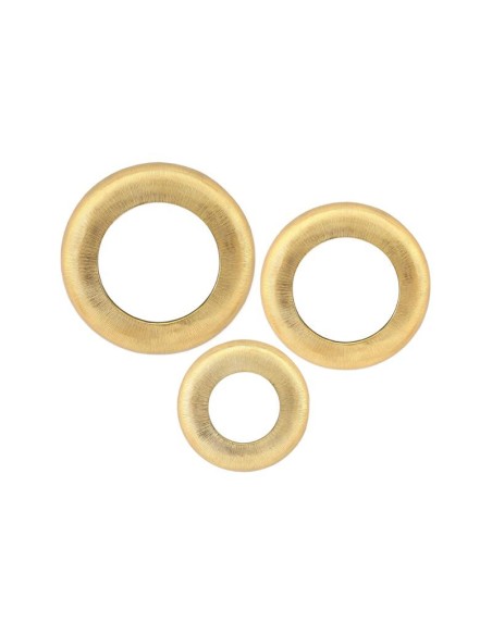 lot 3 miroirs metal or