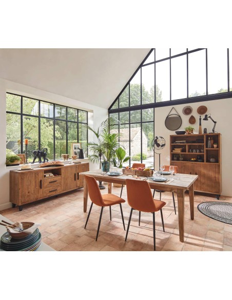 19187pi-table de repas patio 200x100x77 h