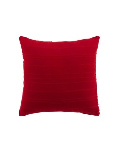 housse de coussin +encart 40 x 40 cm coton tisse lilia rouge