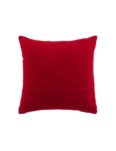 housse de coussin +encart 40 x 40 cm coton tisse lilia rouge