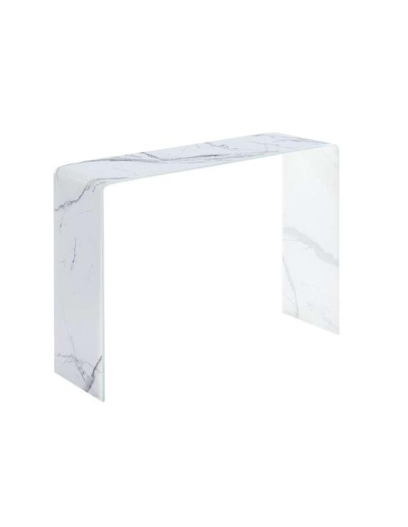 30421bl-marble console verre finition mabre 100x30x72 h