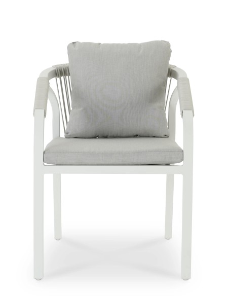 75673-ancona chaise de repas avec coussins - blanc