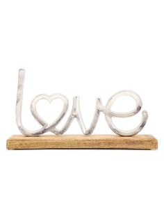 deco mot "love/home" sur support 32x19cm