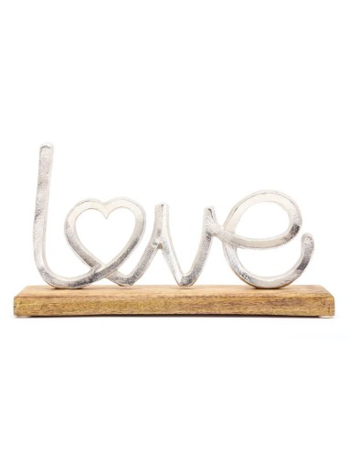 deco mot "love/home" sur support 32x19cm