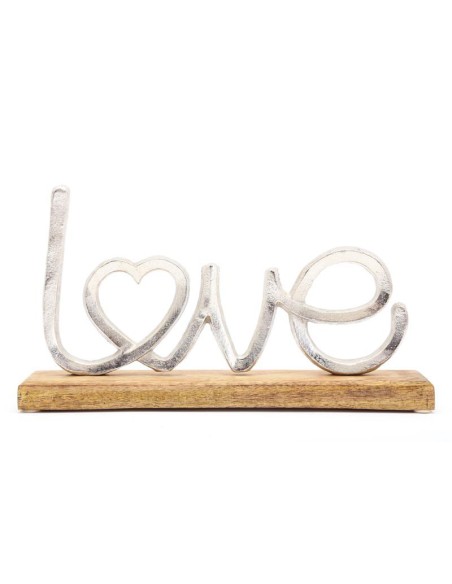 deco mot "love/home" sur support 32x19cm