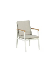 75690-alessia/emilie chaise repas avec coussins- blanc mat