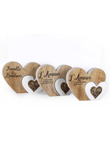 deco coeur avec slogan 20cm