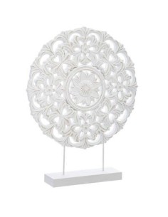 168338-cercle deco  sculpte blanc h48