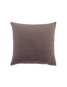 housse de coussin +encart 40 x 40 cm coton tisse lilia taupe
