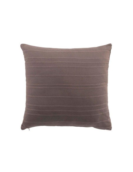 housse de coussin +encart 40 x 40 cm coton tisse lilia taupe