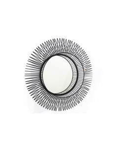 miroir metal noir 75x14cm