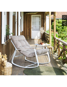 196950 - fauteuil bascule felinio taupe