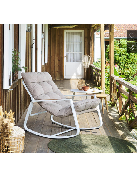 196950 - fauteuil bascule felinio taupe